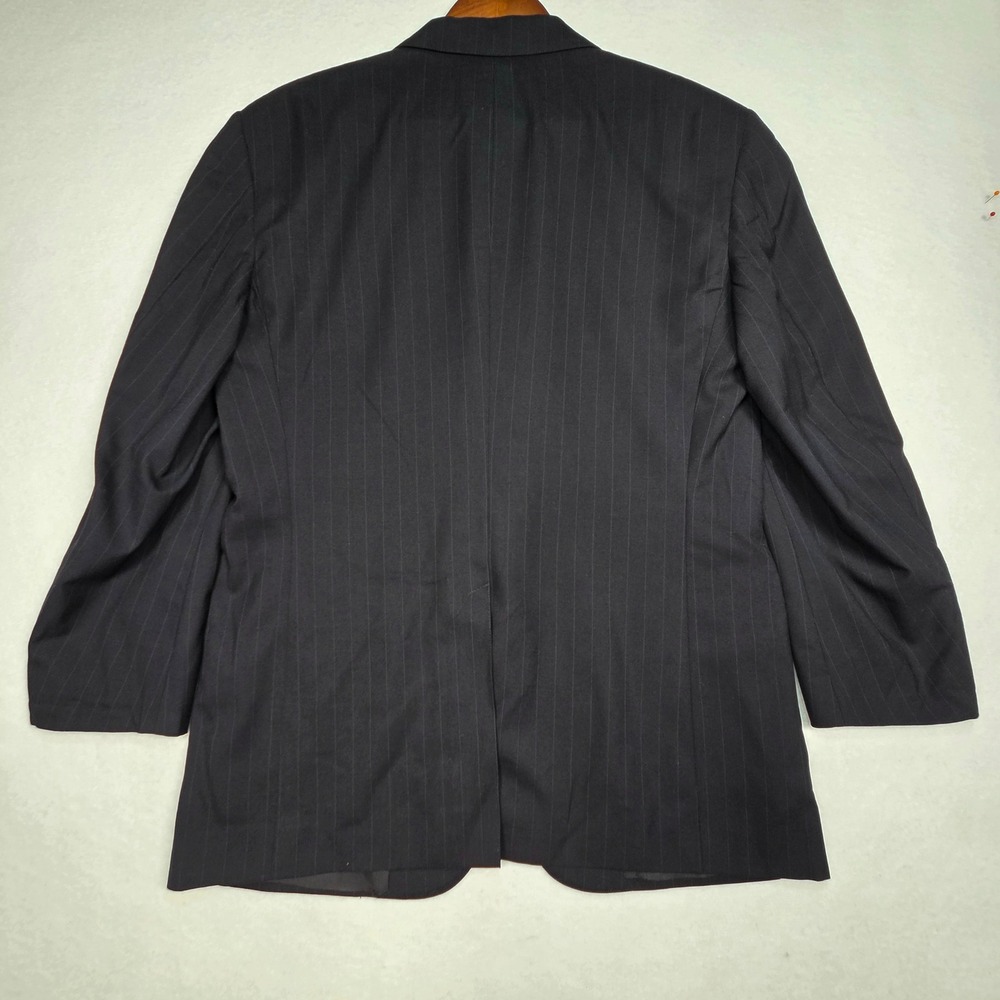 Brooks Brothers Blazer Mens 39 Navy Blue Pinstripe Wool Brooksease Sport Coat - Picture 7 of 11